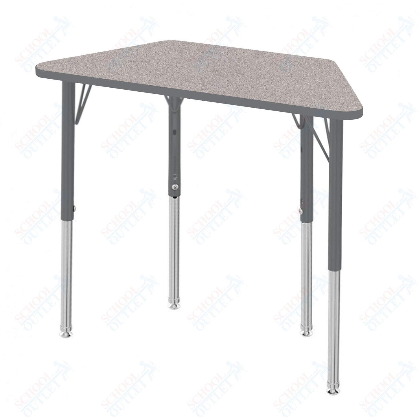 Marco MG2200 Series Trapezoid Preschool Table 24" x 48" Adjustable Height 16" - 24" (MG2276 - MA) - SchoolOutlet