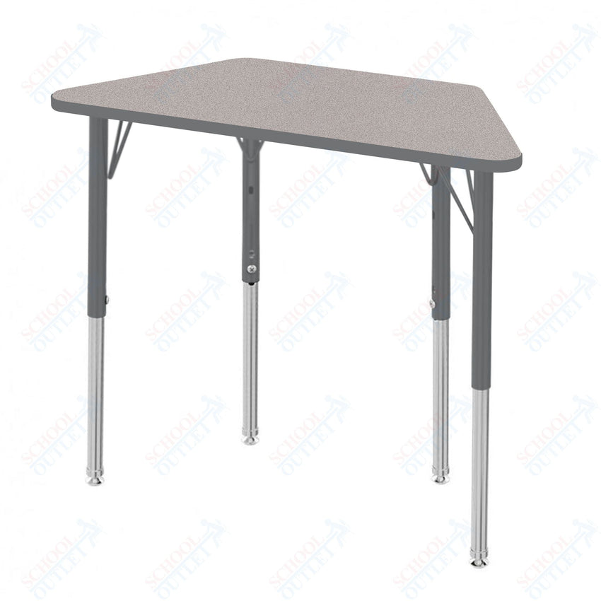 Marco MG2200 Series Trapezoid Preschool Table 24" x 48" Adjustable Height 16" - 24" (MG2276 - MA) - SchoolOutlet