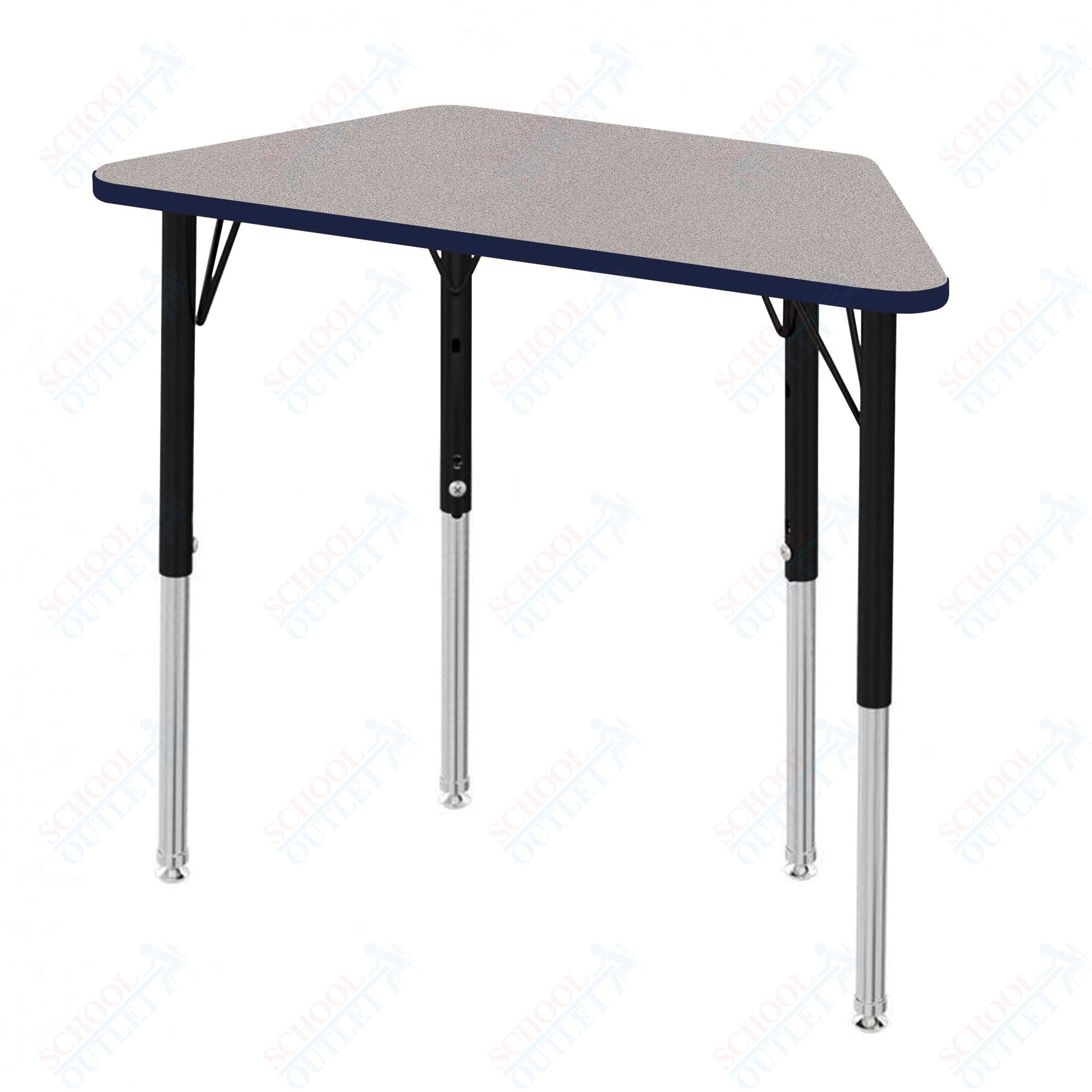 Marco MG2200 Series Trapezoid Preschool Table 24" x 48" Adjustable Height 16" - 24" (MG2276 - MA) - SchoolOutlet
