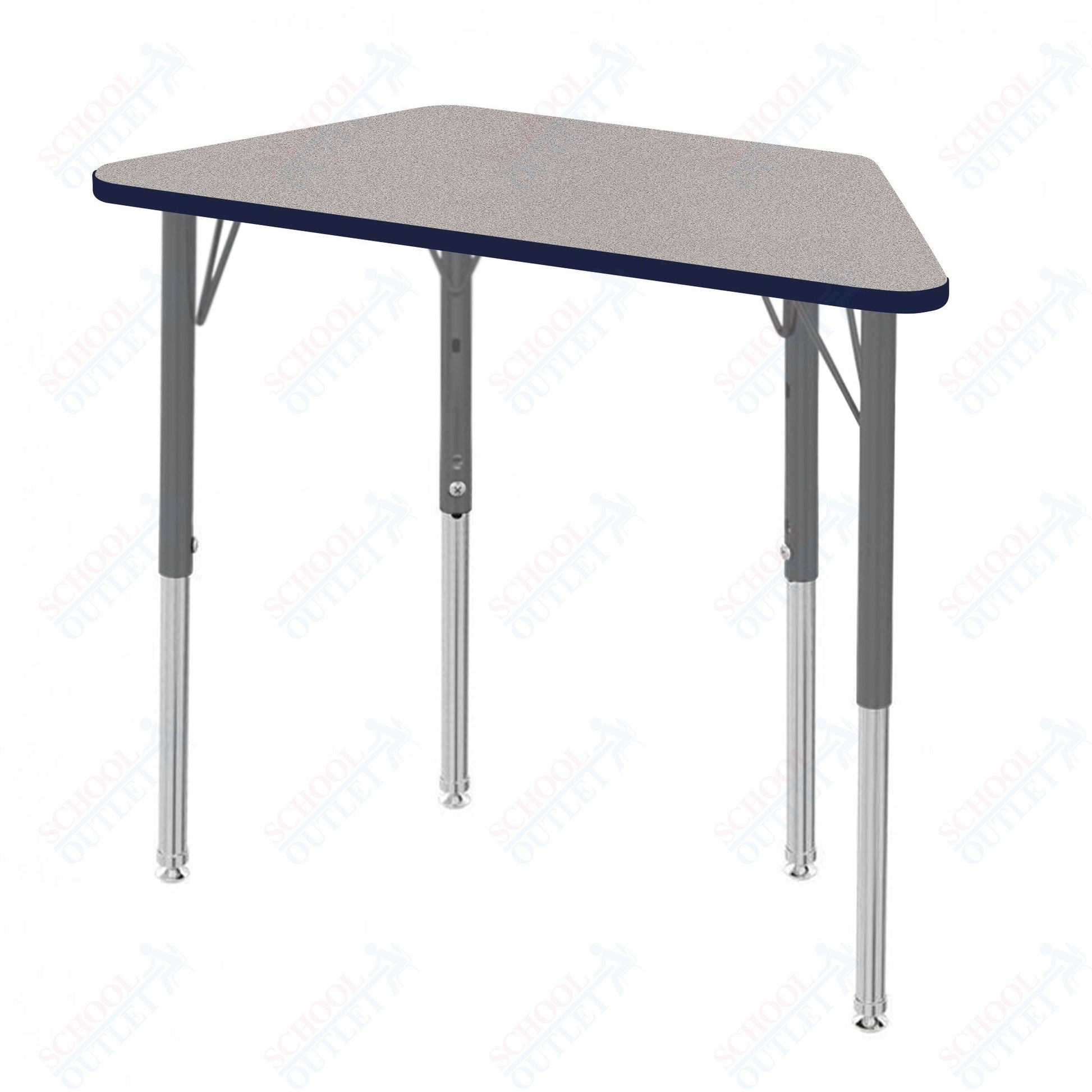 Marco MG2200 Series Trapezoid Preschool Table 24" x 48" Adjustable Height 16" - 24" (MG2276 - MA) - SchoolOutlet