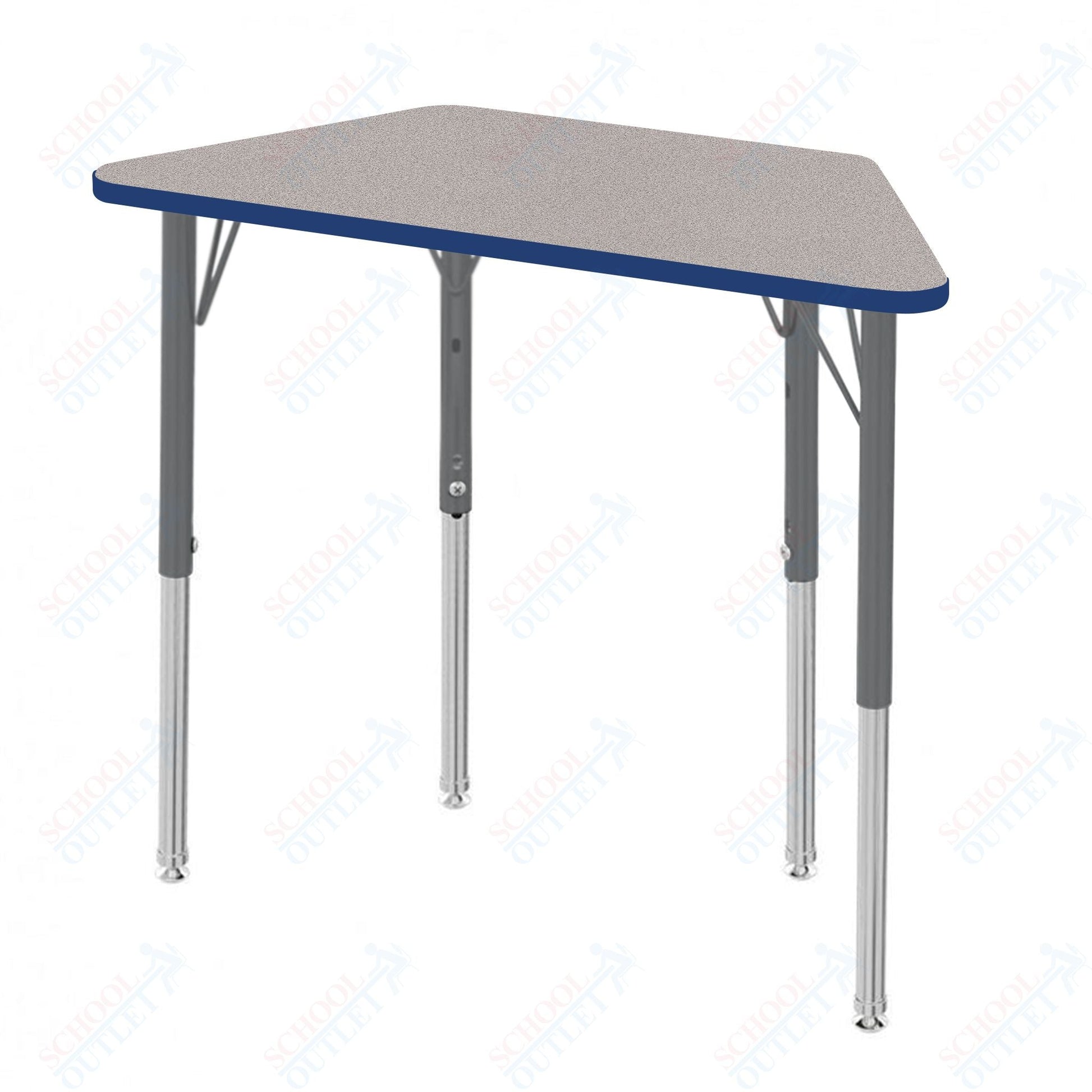 Marco MG2200 Series Trapezoid Preschool Table 24" x 48" Adjustable Height 16" - 24" (MG2276 - MA) - SchoolOutlet