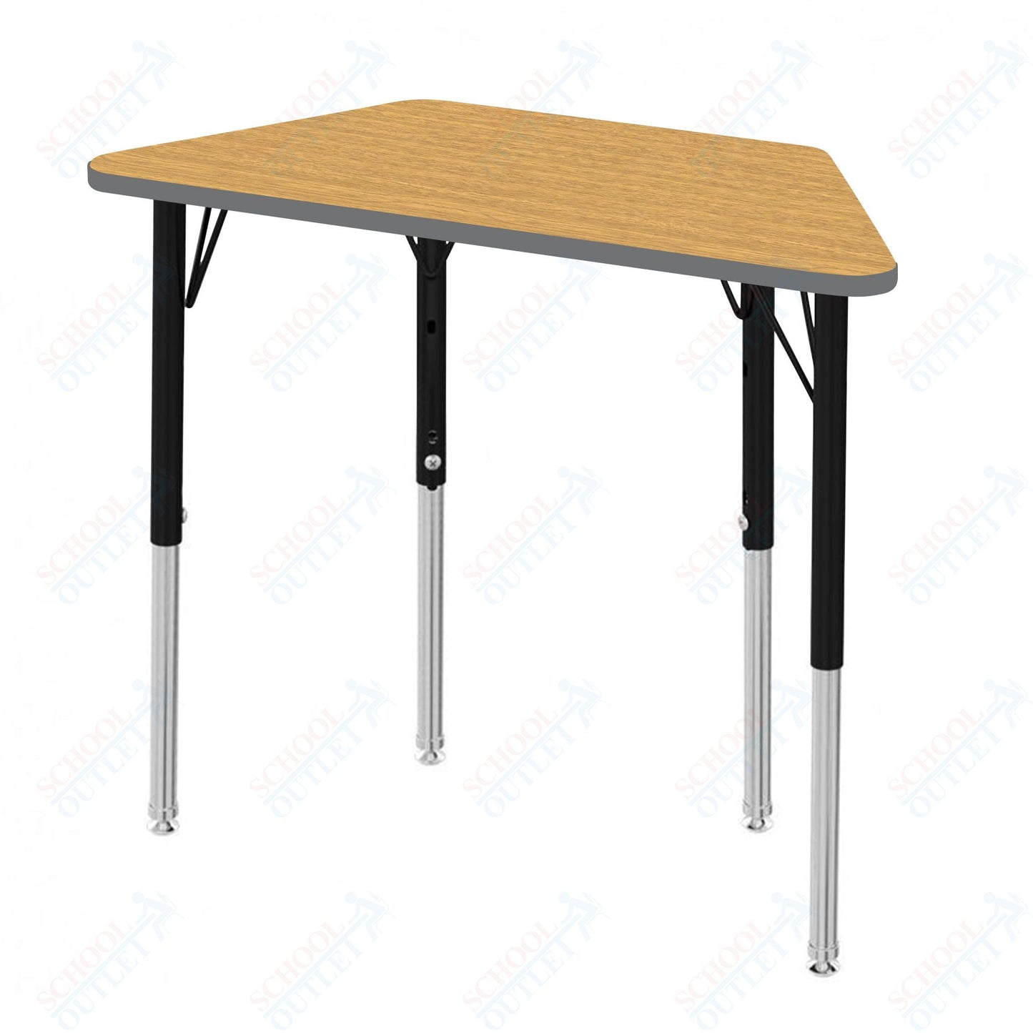 Marco MG2200 Series Trapezoid Preschool Table 24" x 48" Adjustable Height 16" - 24" (MG2276 - MA) - SchoolOutlet