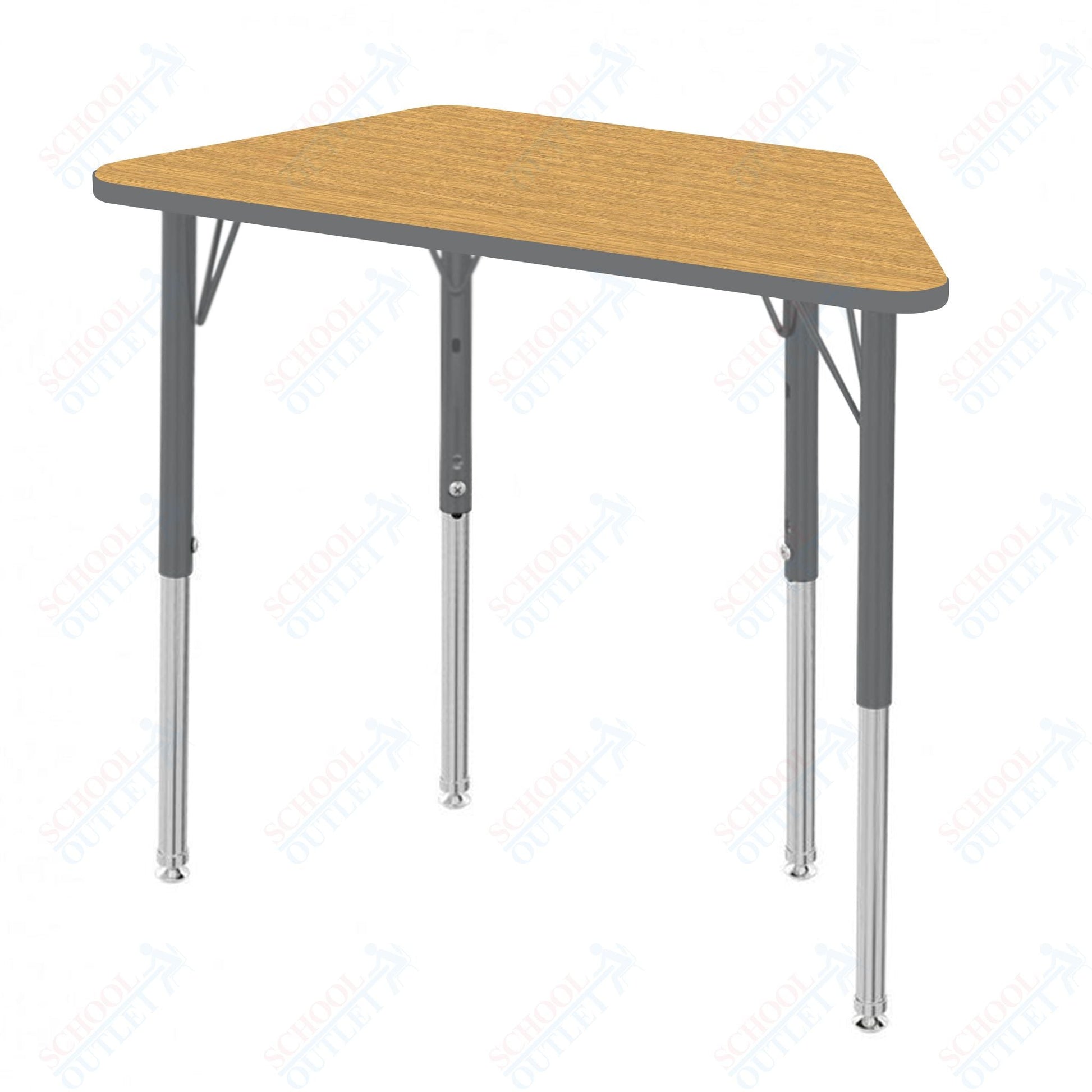 Marco MG2200 Series Trapezoid Preschool Table 24" x 48" Adjustable Height 16" - 24" (MG2276 - MA) - SchoolOutlet