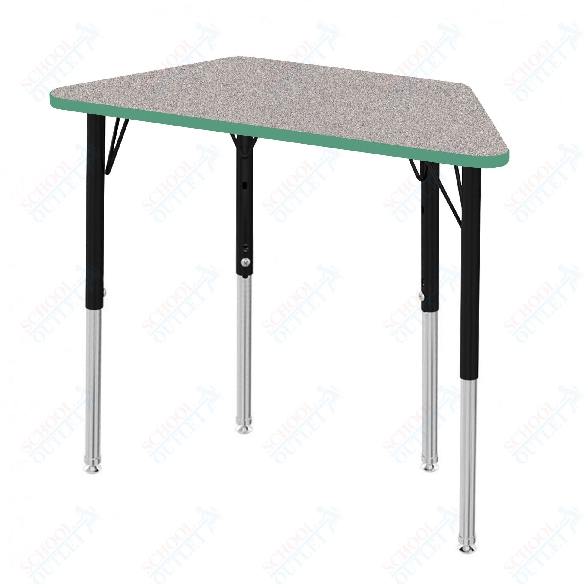 Marco MG2200 Series Trapezoid Preschool Table 24" x 48" Adjustable Height 16" - 24" (MG2276 - MA) - SchoolOutlet