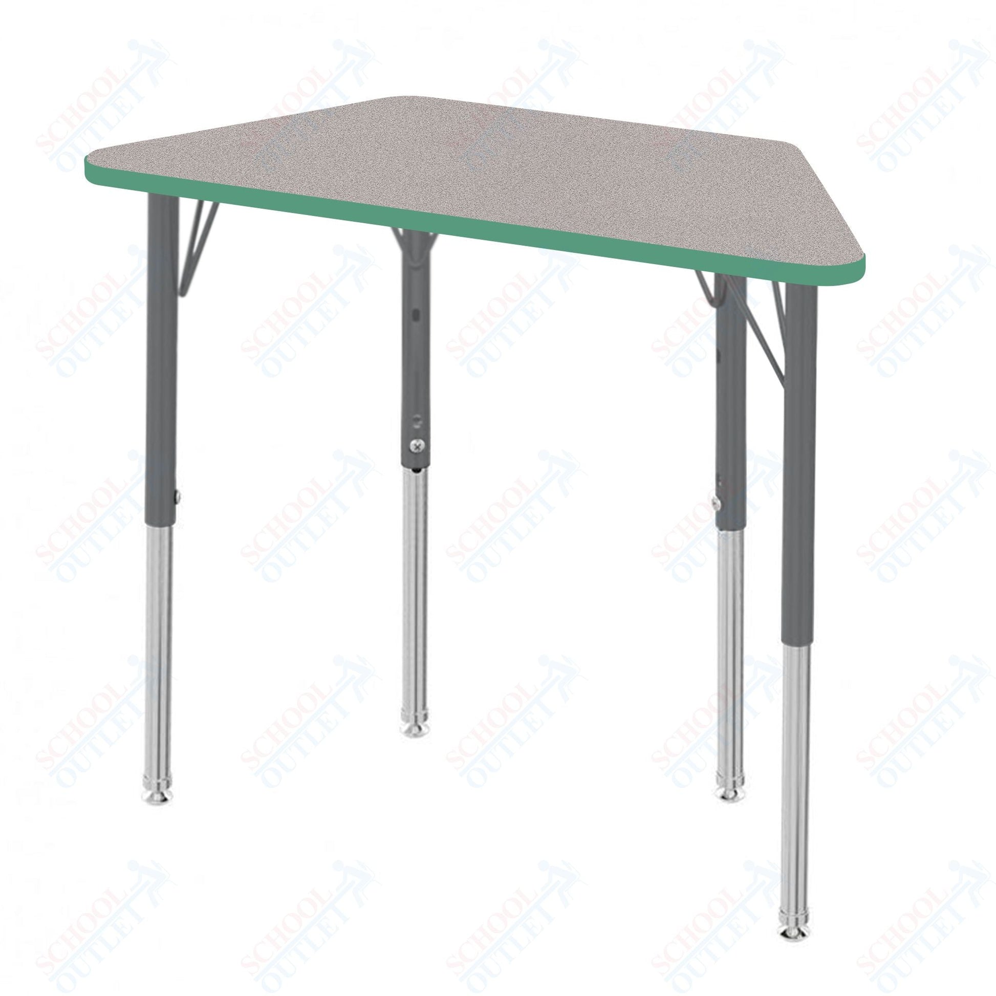 Marco MG2200 Series Trapezoid Preschool Table 24" x 48" Adjustable Height 16" - 24" (MG2276 - MA) - SchoolOutlet