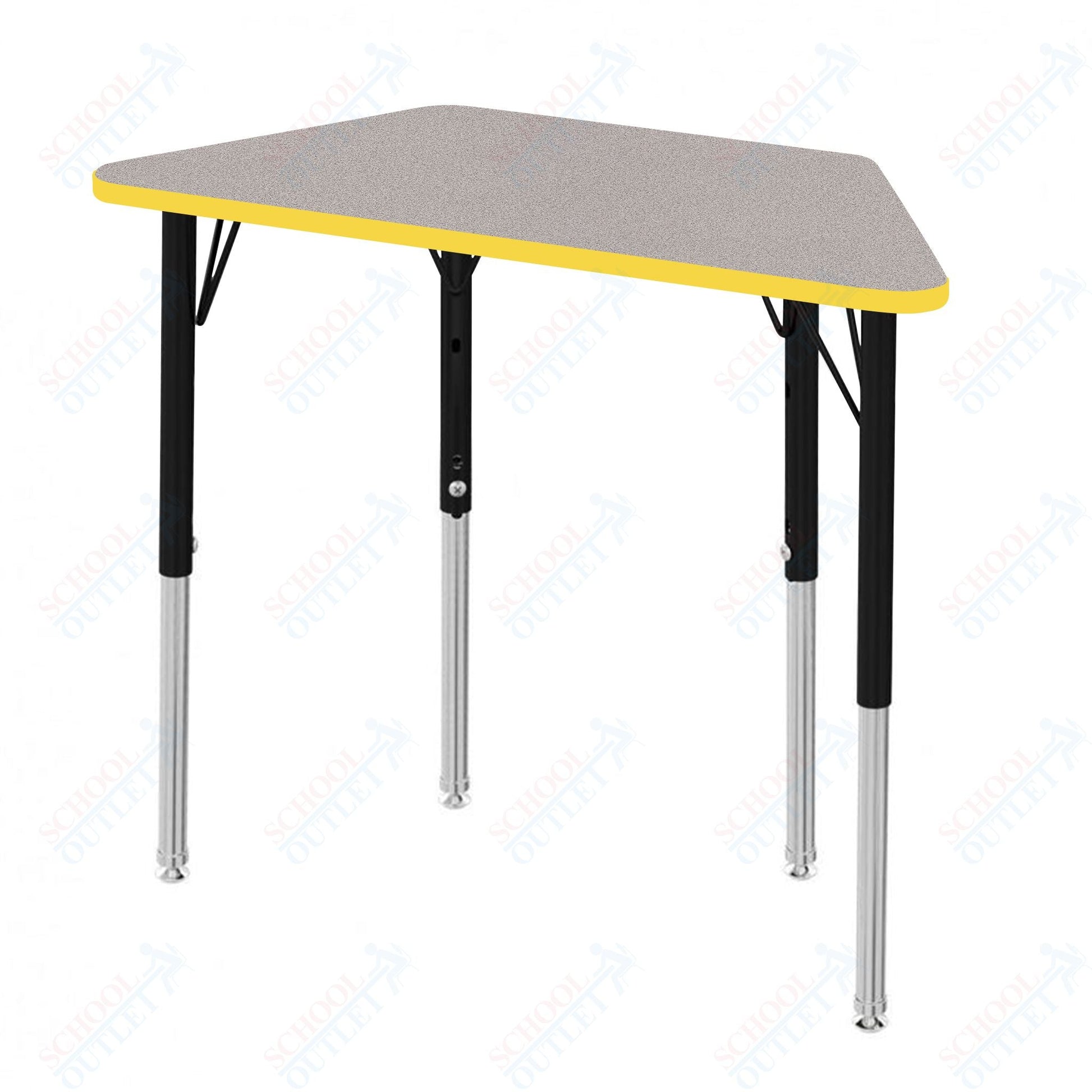 Marco MG2200 Series Trapezoid Preschool Table 24" x 48" Adjustable Height 16" - 24" (MG2276 - MA) - SchoolOutlet