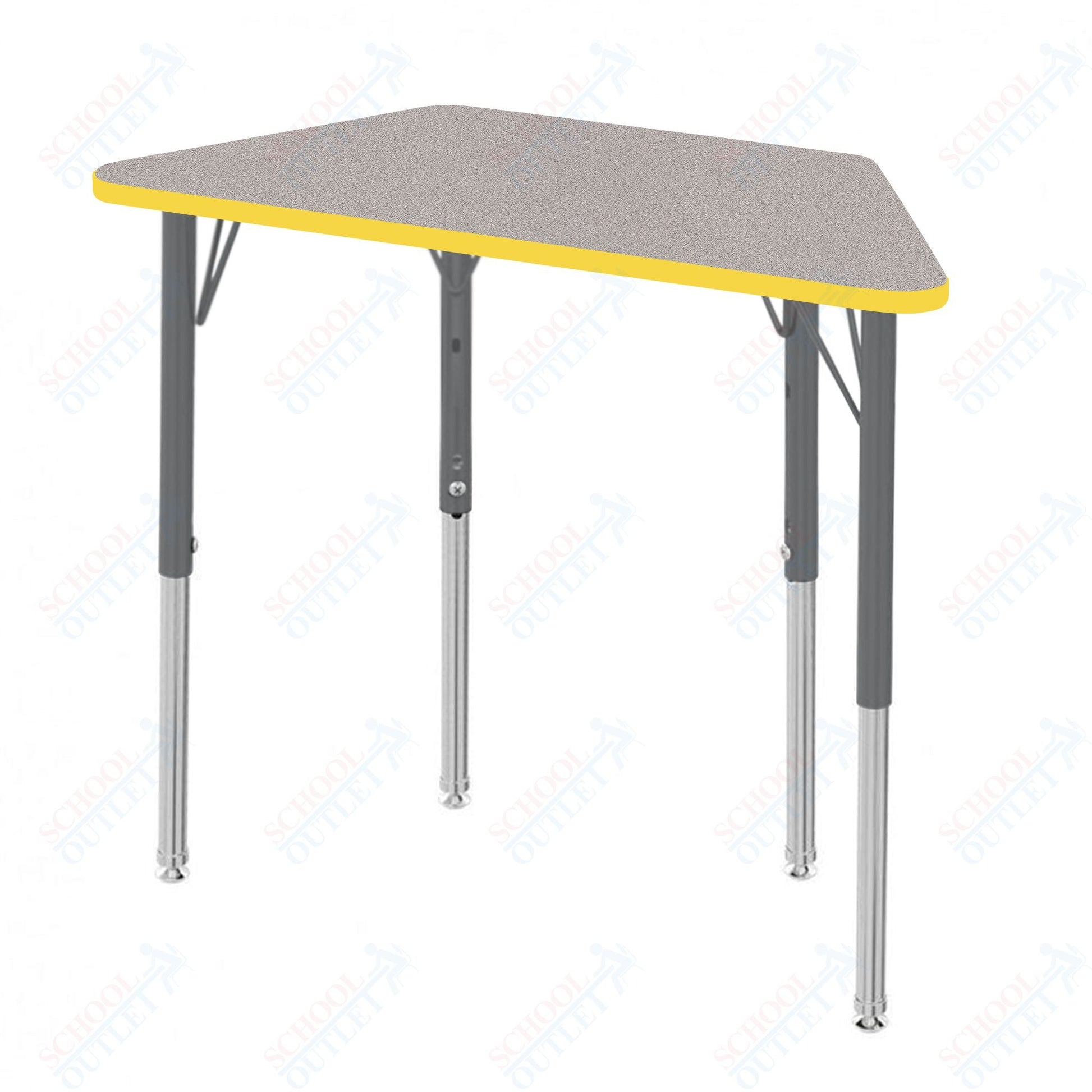 Marco MG2200 Series Trapezoid Preschool Table 24" x 48" Adjustable Height 16" - 24" (MG2276 - MA) - SchoolOutlet