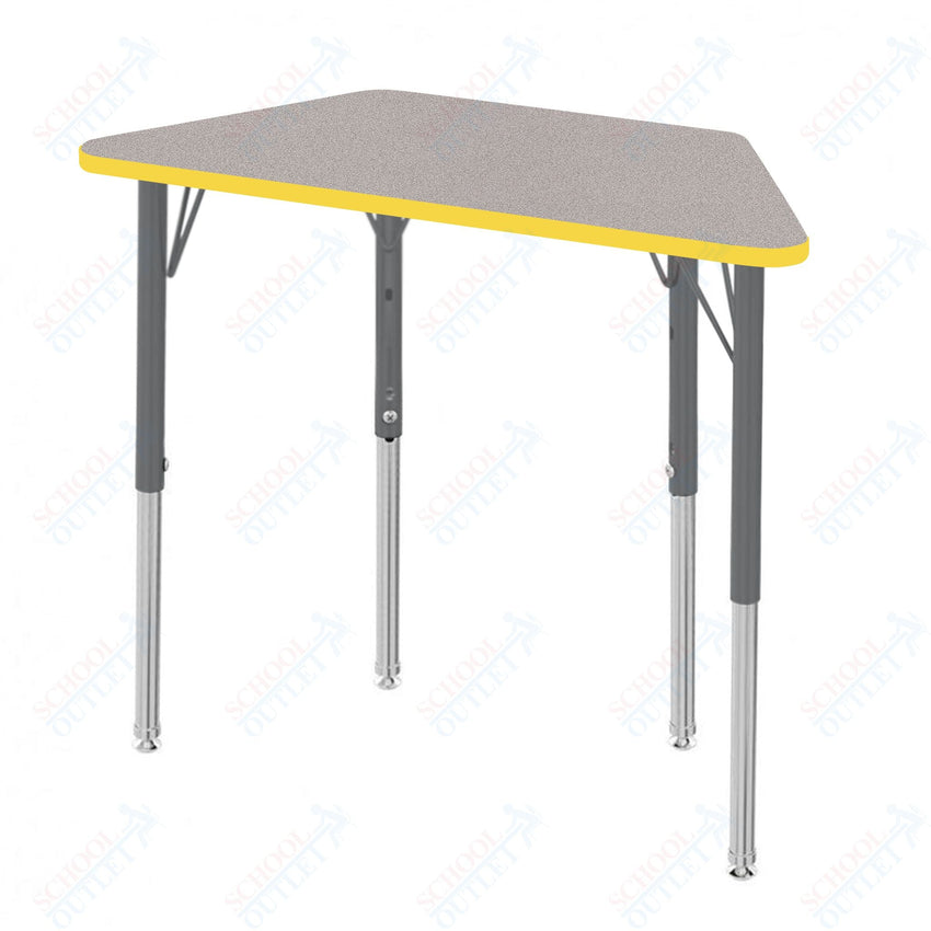 Marco MG2200 Series Trapezoid Preschool Table 24" x 48" Adjustable Height 16" - 24" (MG2276 - MA) - SchoolOutlet