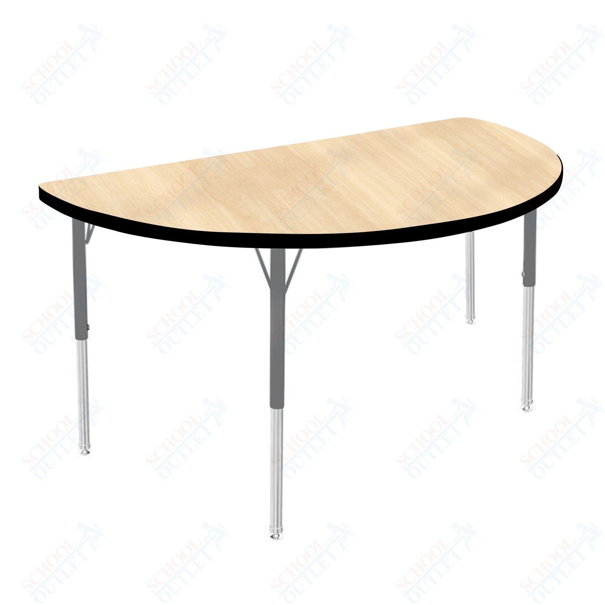 Marco MG2200 Series 48" Half Round Activity Table Adjustable Height 21" - 30" (MG2277 - MB) - SchoolOutlet