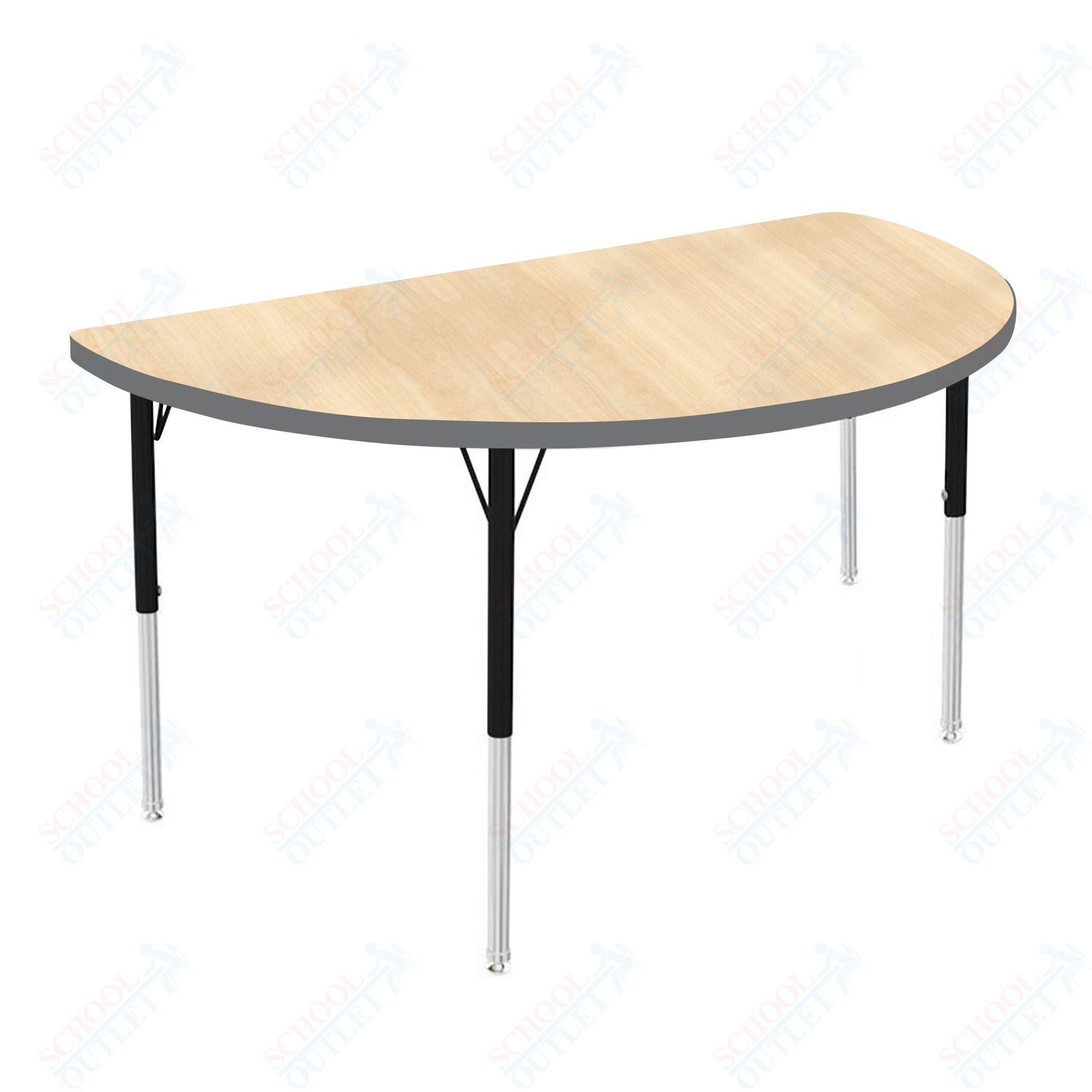 Marco MG2200 Series 48" Half Round Activity Table Adjustable Height 21" - 30" (MG2277 - MB) - SchoolOutlet