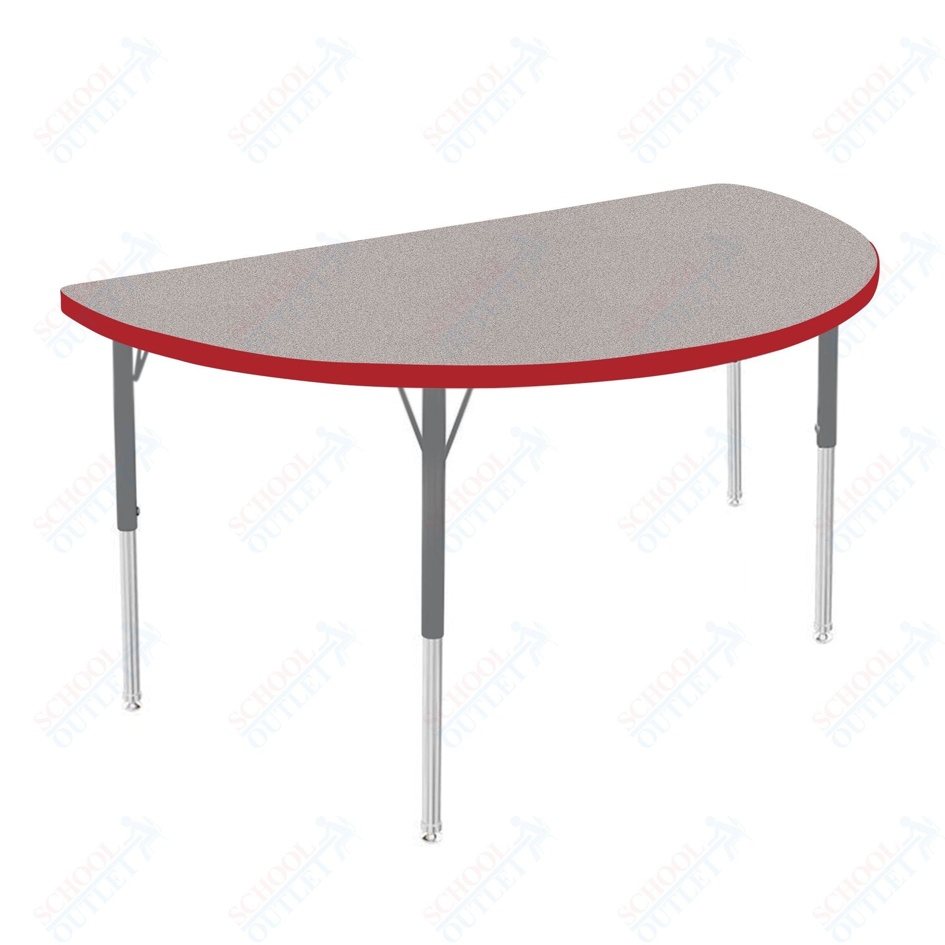 Marco MG2200 Series 48" Half Round Activity Table Adjustable Height 21" - 30" (MG2277 - MB) - SchoolOutlet