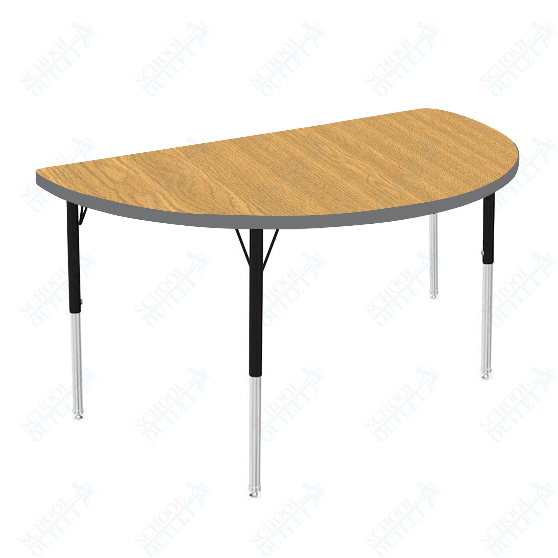 Marco MG2200 Series 48" Half Round Activity Table Adjustable Height 21" - 30" (MG2277 - MB) - SchoolOutlet