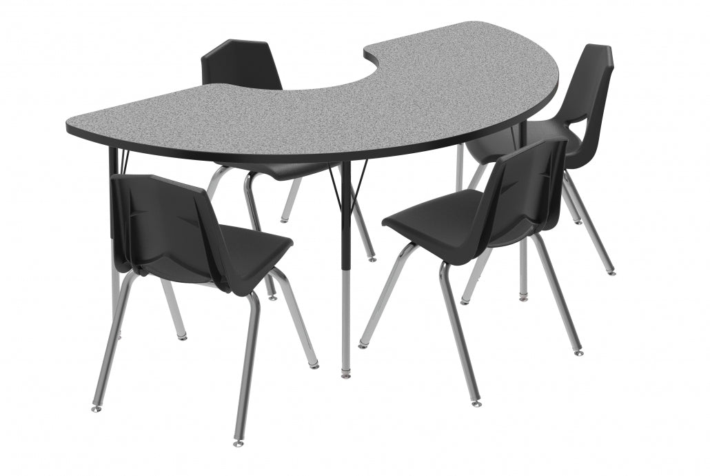 Marco MG2200 Series Half Moon Activity Table 36" x 72" Adjustable Height 21" - 30" (MG2279 - MB) - SchoolOutlet