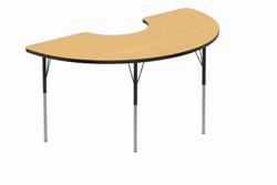 Marco MG2200 Series Half Moon Activity Table 36" x 72" Adjustable Height 21"-30" (MG2279-MB)
