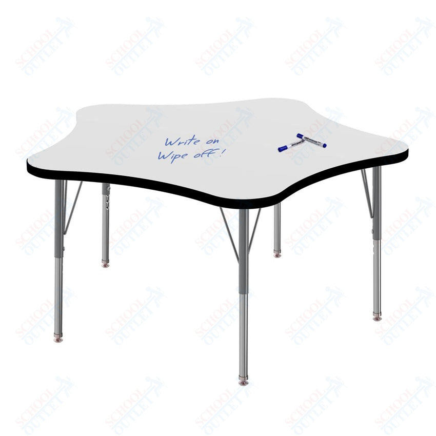 Marco MG2200 Series 48" 5 - Star Preschool Table w/ Dry Erase Top Adj Height 16" - 24" (MG2280 - DA) - SchoolOutlet