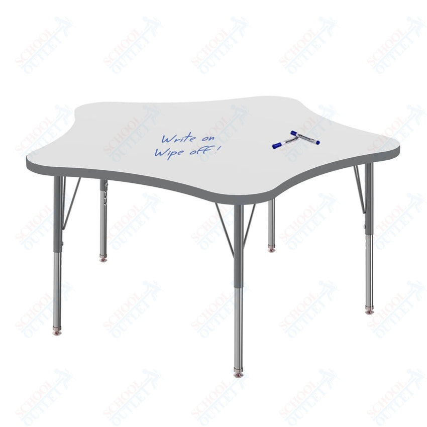 Marco MG2200 Series 48" 5 - Star Preschool Table w/ Dry Erase Top Adj Height 16" - 24" (MG2280 - DA) - SchoolOutlet