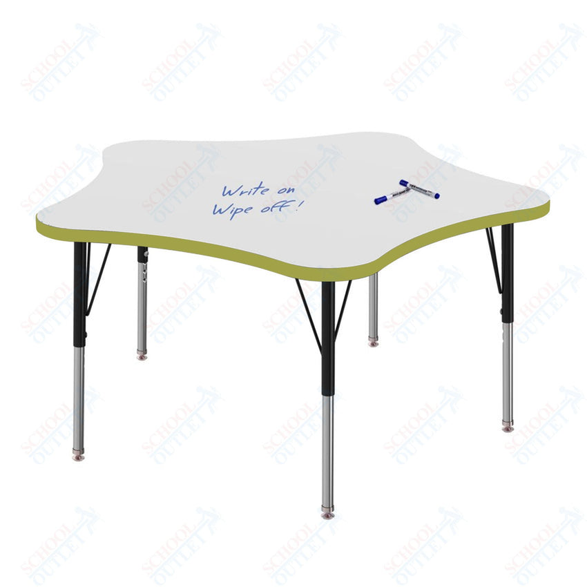Marco MG2200 Series 48" 5 - Star Preschool Table w/ Dry Erase Top Adj Height 16" - 24" (MG2280 - DA) - SchoolOutlet