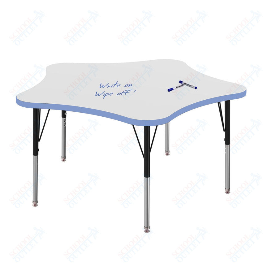 Marco MG2200 Series 48" 5 - Star Preschool Table w/ Dry Erase Top Adj Height 16" - 24" (MG2280 - DA) - SchoolOutlet