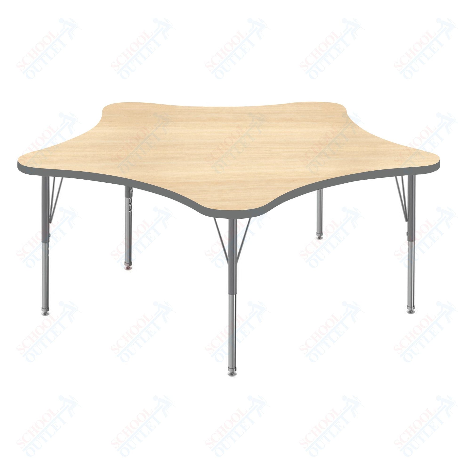 Marco MG2200 Series 48" 5 - Star Activity Table Adjustable Height 21" - 30" (MG2280 - MB) - SchoolOutlet