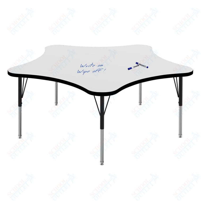 Marco MG2200 Series 60" 5 - Star Preschool Table w/ Dry Erase Top Adj Height 16" - 24" (MG2281 - DA) - SchoolOutlet