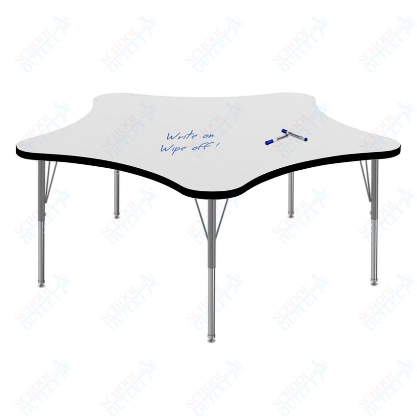 Marco MG2200 Series 60" 5 - Star Preschool Table w/ Dry Erase Top Adj Height 16" - 24" (MG2281 - DA) - SchoolOutlet
