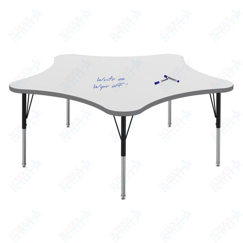 Marco MG2200 Series 60" 5 - Star Preschool Table w/ Dry Erase Top Adj Height 16" - 24" (MG2281 - DA) - SchoolOutlet