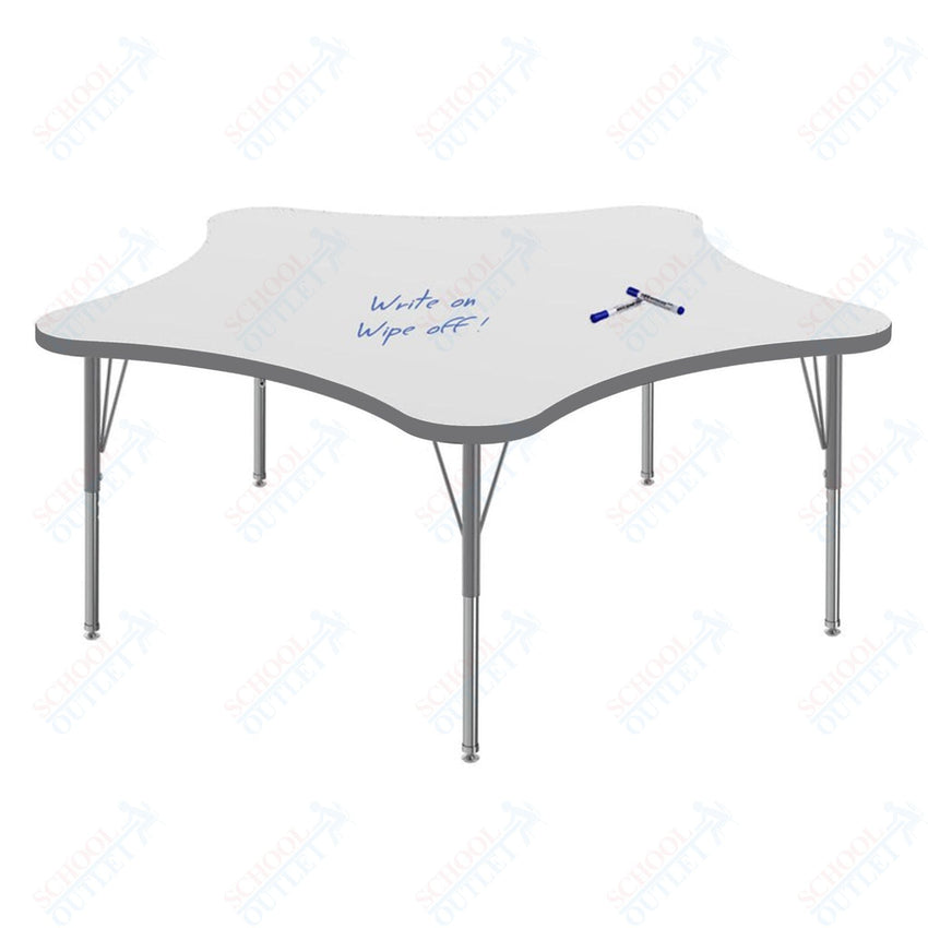 Marco MG2200 Series 60" 5 - Star Preschool Table w/ Dry Erase Top Adj Height 16" - 24" (MG2281 - DA) - SchoolOutlet