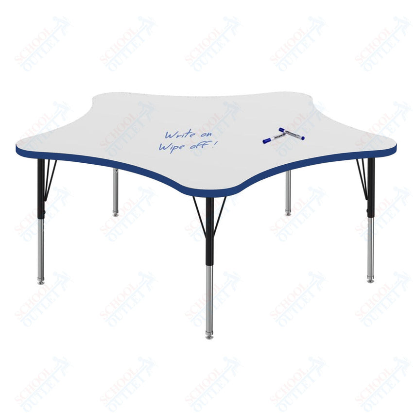 Marco MG2200 Series 60" 5 - Star Preschool Table w/ Dry Erase Top Adj Height 16" - 24" (MG2281 - DA) - SchoolOutlet