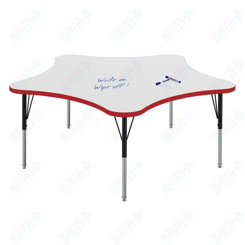 Marco MG2200 Series 60" 5 - Star Preschool Table w/ Dry Erase Top Adj Height 16" - 24" (MG2281 - DA) - SchoolOutlet