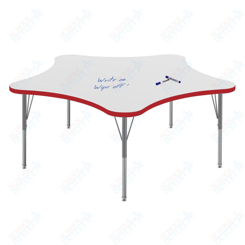 Marco MG2200 Series 60" 5 - Star Preschool Table w/ Dry Erase Top Adj Height 16" - 24" (MG2281 - DA) - SchoolOutlet