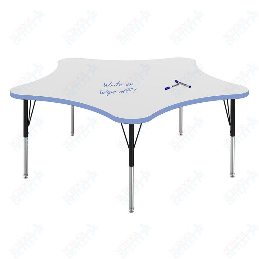 Marco MG2200 Series 60" 5 - Star Preschool Table w/ Dry Erase Top Adj Height 16" - 24" (MG2281 - DA) - SchoolOutlet