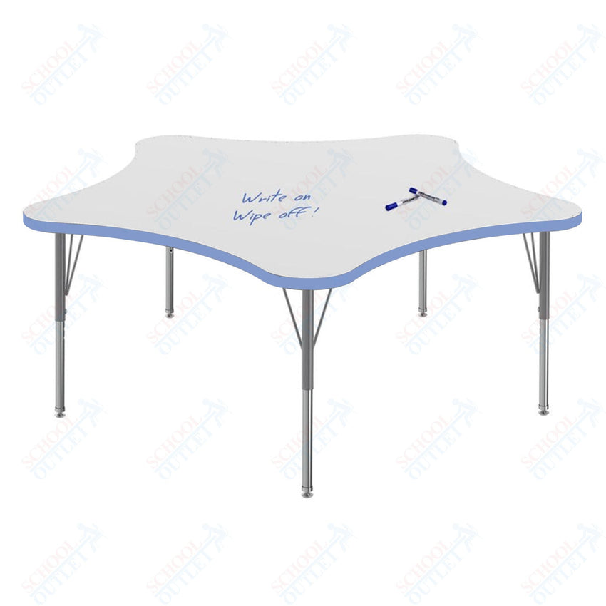 Marco MG2200 Series 60" 5 - Star Preschool Table w/ Dry Erase Top Adj Height 16" - 24" (MG2281 - DA) - SchoolOutlet