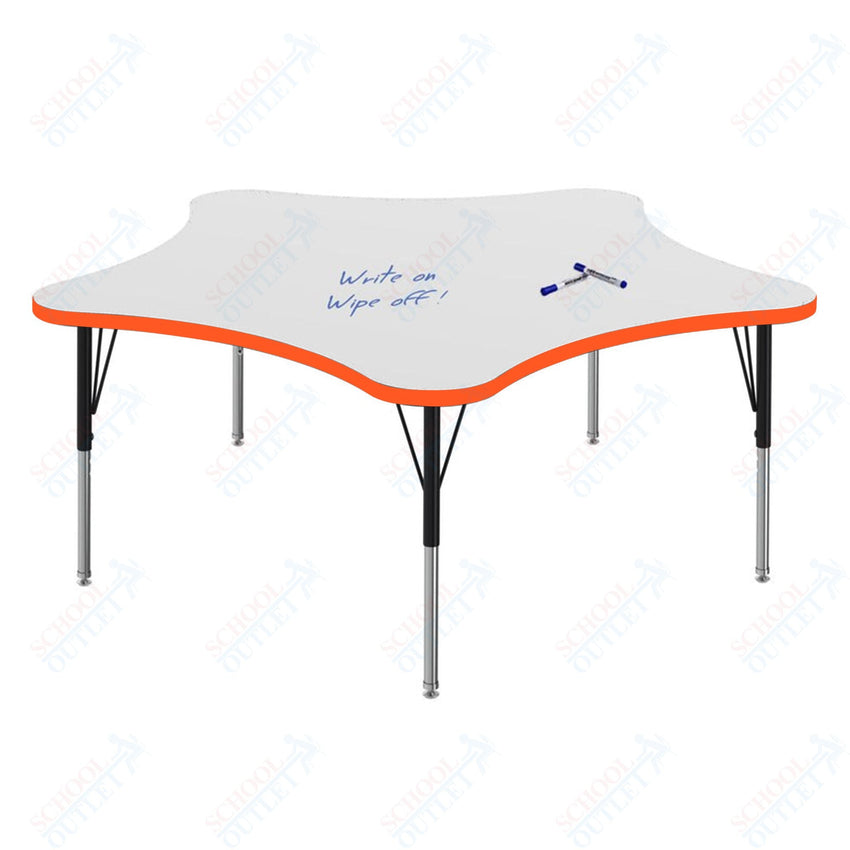 Marco MG2200 Series 60" 5 - Star Preschool Table w/ Dry Erase Top Adj Height 16" - 24" (MG2281 - DA) - SchoolOutlet