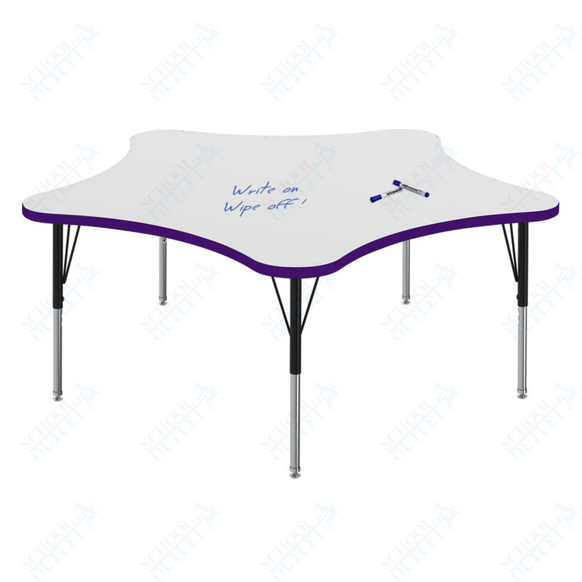Marco MG2200 Series 60" 5 - Star Preschool Table w/ Dry Erase Top Adj Height 16" - 24" (MG2281 - DA) - SchoolOutlet
