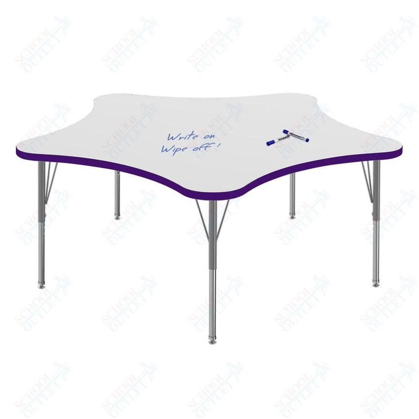 Marco MG2200 Series 60" 5 - Star Preschool Table w/ Dry Erase Top Adj Height 16" - 24" (MG2281 - DA) - SchoolOutlet