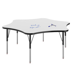 Marco MG2200 Series 60" 6-Star Preschool Table w/ Dry Erase Top Adj Height 16"-24" (MG2282-DA)