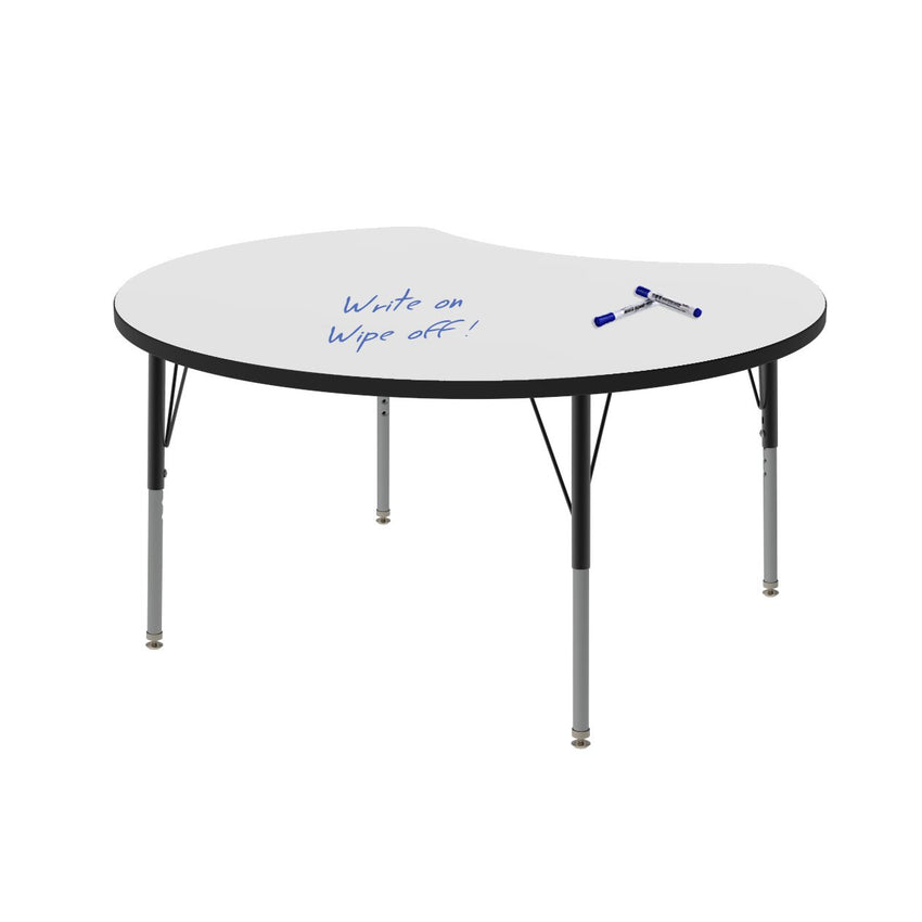Marco MG2200 Series 48" Scoop Preschool Table w/ Dry Erase Top Adj Height 16" - 24" (MG2296 - DA) - SchoolOutlet