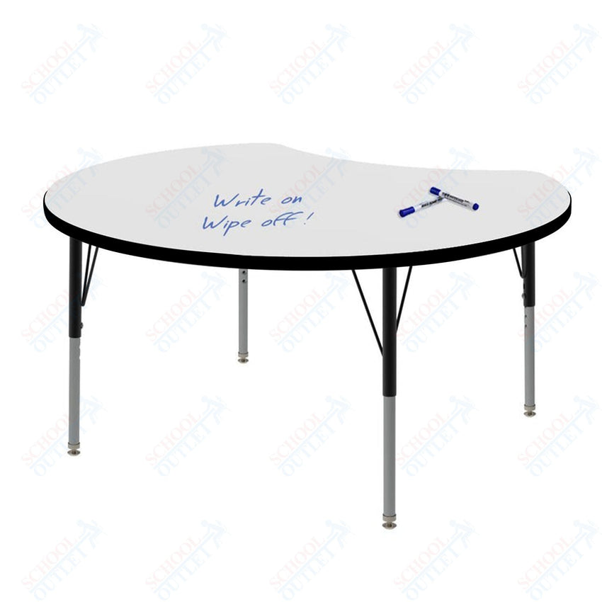 Marco MG2200 Series 48" Scoop Preschool Table w/ Dry Erase Top Adj Height 16" - 24" (MG2296 - DA) - SchoolOutlet