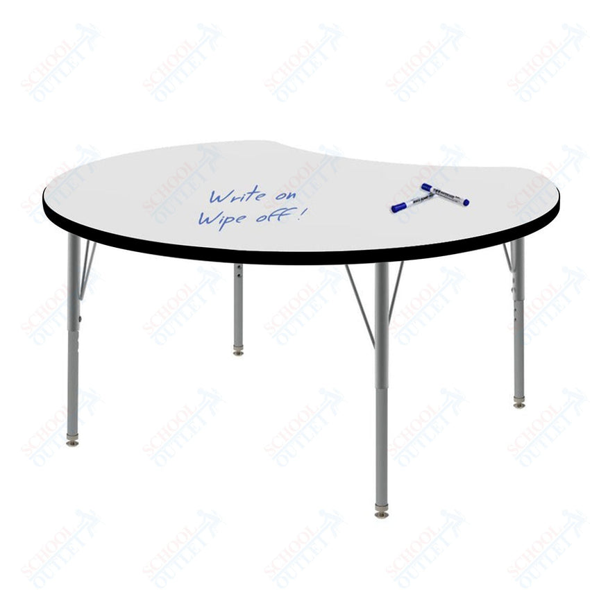Marco MG2200 Series 48" Scoop Preschool Table w/ Dry Erase Top Adj Height 16" - 24" (MG2296 - DA) - SchoolOutlet