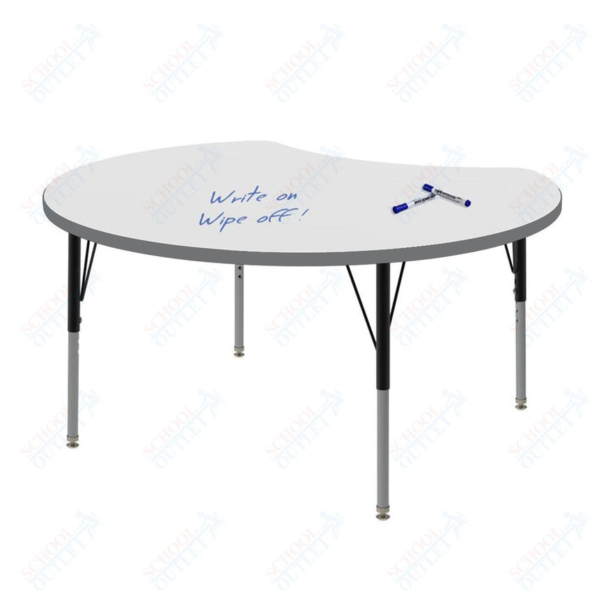 Marco MG2200 Series 48" Scoop Preschool Table w/ Dry Erase Top Adj Height 16" - 24" (MG2296 - DA) - SchoolOutlet