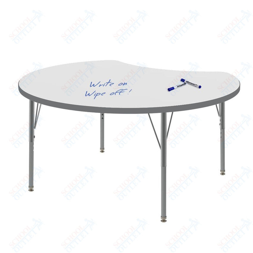 Marco MG2200 Series 48" Scoop Preschool Table w/ Dry Erase Top Adj Height 16" - 24" (MG2296 - DA) - SchoolOutlet