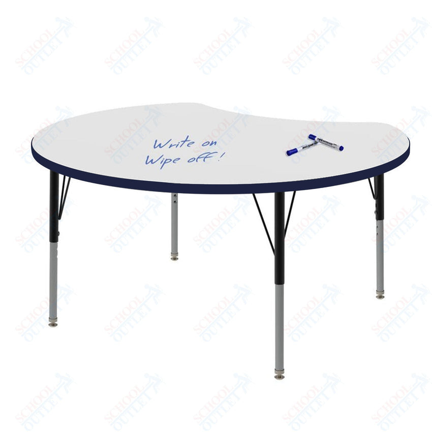 Marco MG2200 Series 48" Scoop Preschool Table w/ Dry Erase Top Adj Height 16" - 24" (MG2296 - DA) - SchoolOutlet