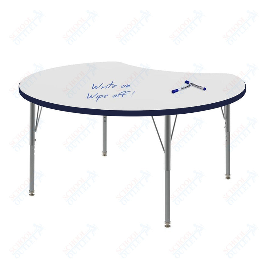 Marco MG2200 Series 48" Scoop Preschool Table w/ Dry Erase Top Adj Height 16" - 24" (MG2296 - DA) - SchoolOutlet