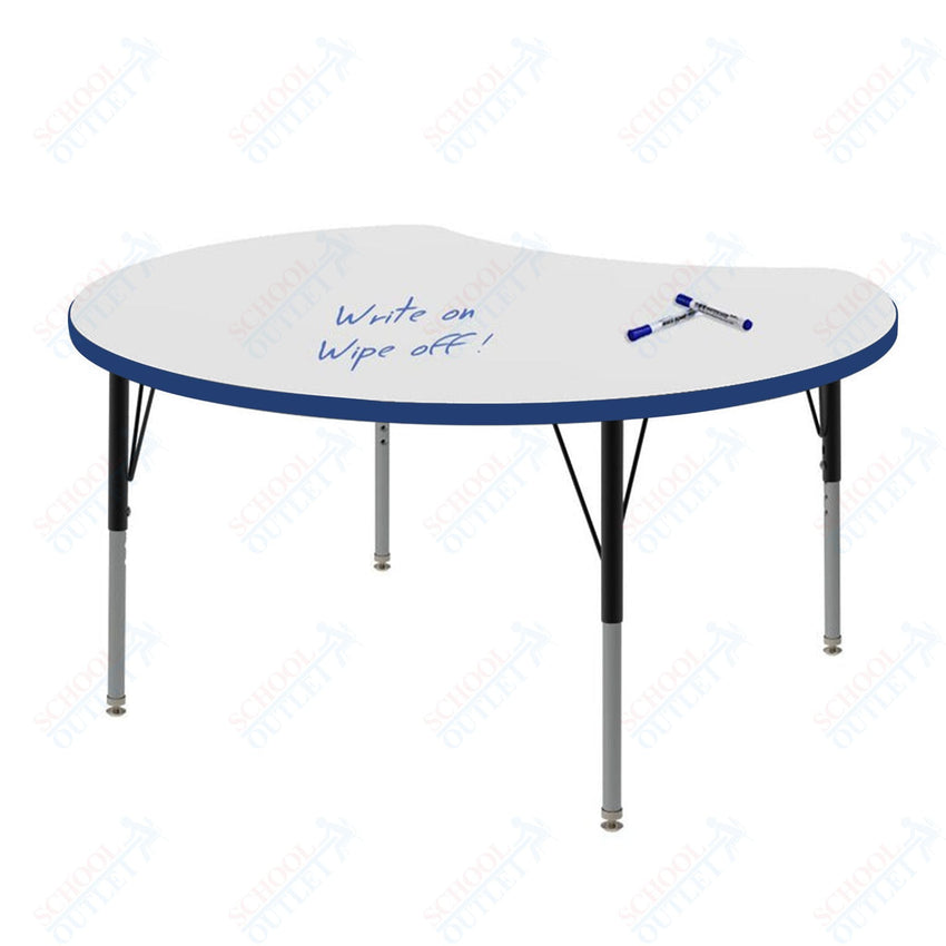 Marco MG2200 Series 48" Scoop Preschool Table w/ Dry Erase Top Adj Height 16" - 24" (MG2296 - DA) - SchoolOutlet