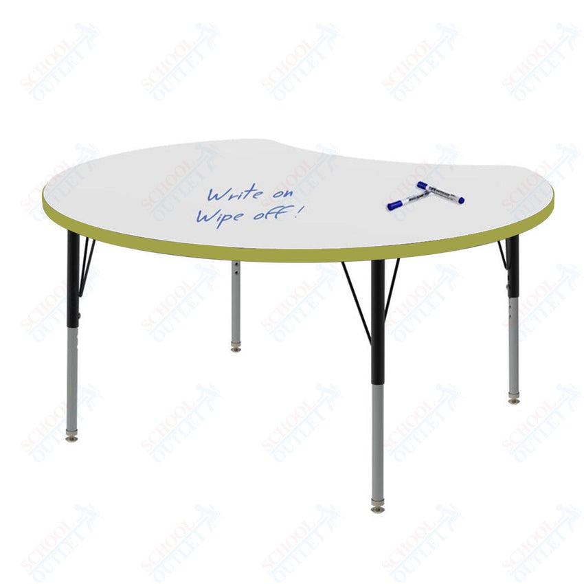 Marco MG2200 Series 48" Scoop Preschool Table w/ Dry Erase Top Adj Height 16" - 24" (MG2296 - DA) - SchoolOutlet