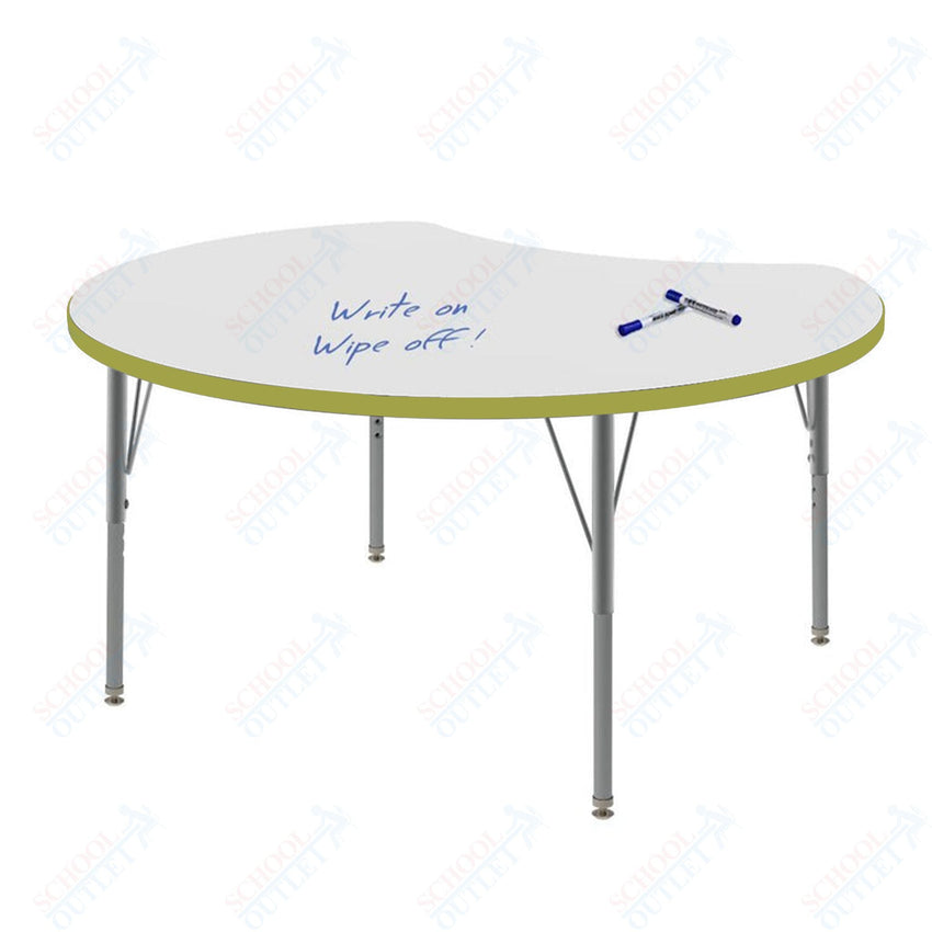 Marco MG2200 Series 48" Scoop Preschool Table w/ Dry Erase Top Adj Height 16" - 24" (MG2296 - DA) - SchoolOutlet