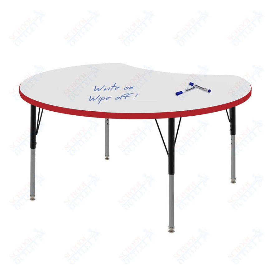 Marco MG2200 Series 48" Scoop Preschool Table w/ Dry Erase Top Adj Height 16" - 24" (MG2296 - DA) - SchoolOutlet