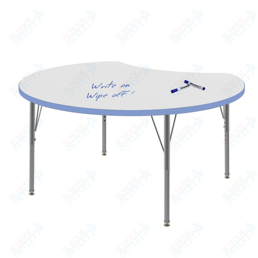 Marco MG2200 Series 48" Scoop Preschool Table w/ Dry Erase Top Adj Height 16" - 24" (MG2296 - DA) - SchoolOutlet