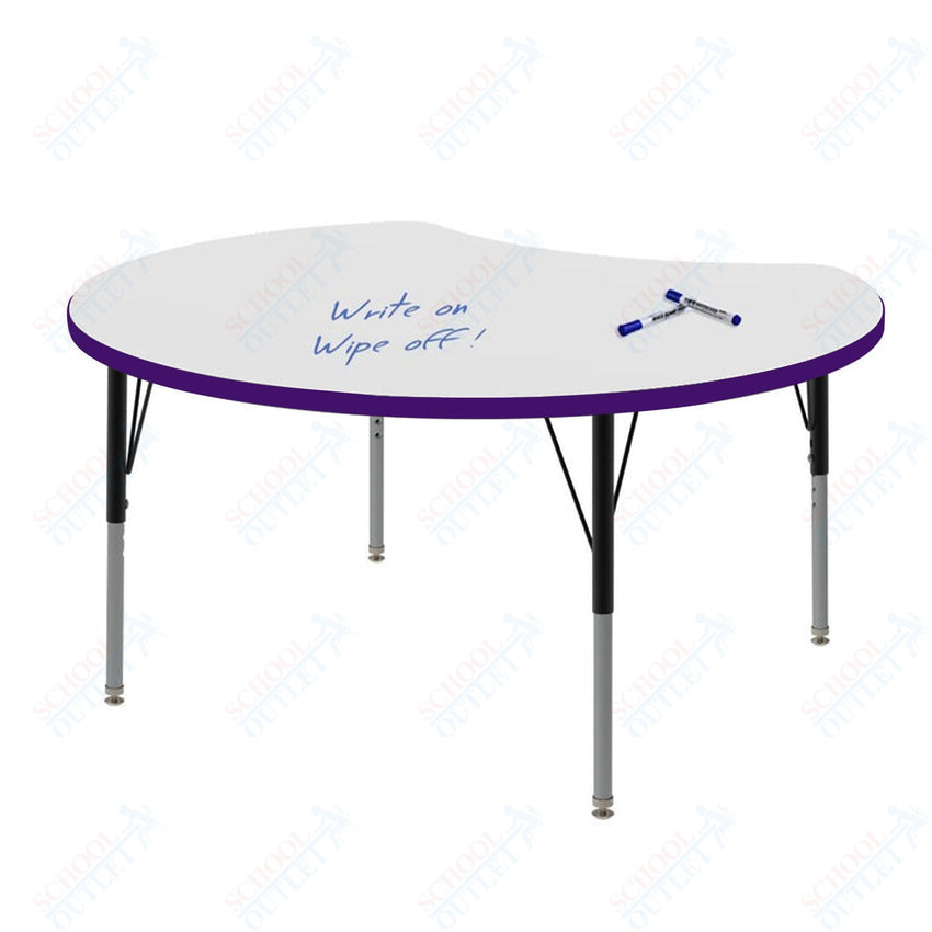 Marco MG2200 Series 48" Scoop Preschool Table w/ Dry Erase Top Adj Height 16" - 24" (MG2296 - DA) - SchoolOutlet