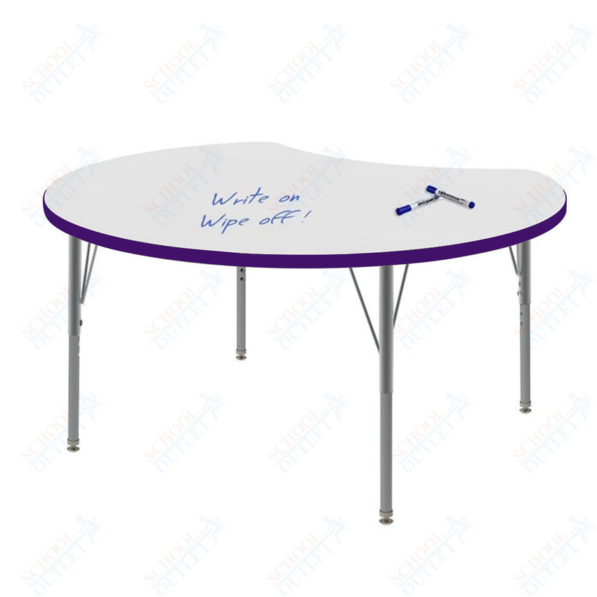 Marco MG2200 Series 48" Scoop Preschool Table w/ Dry Erase Top Adj Height 16" - 24" (MG2296 - DA) - SchoolOutlet